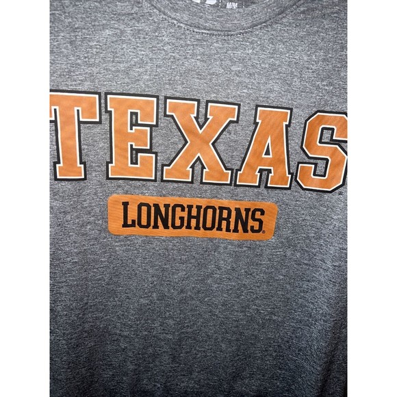 Russell Texas Longhorns UT Mens Sizes M Medium Polyester Gray Performance Shirt - Picture 2 of 6